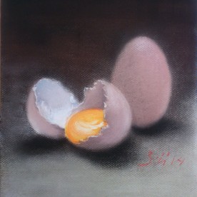 Huevos - Pastel 24x32 cm.