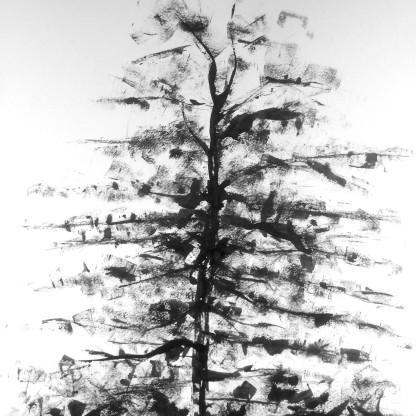 Apunte de árbol 04 - Tinta china 32x41 cm.