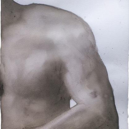 Masculino 01 - Aguada tinta china 38x42,5 cm.