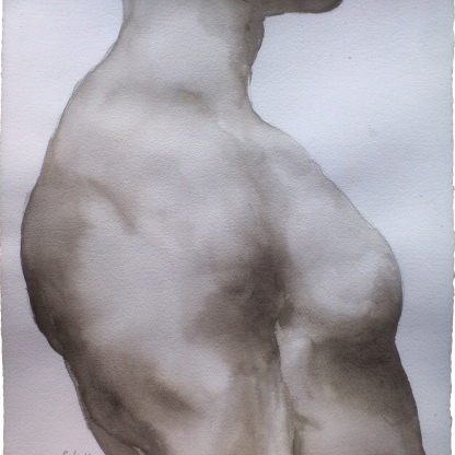 Masculino 02 - Aguada tinta china 38x42,5 cm.